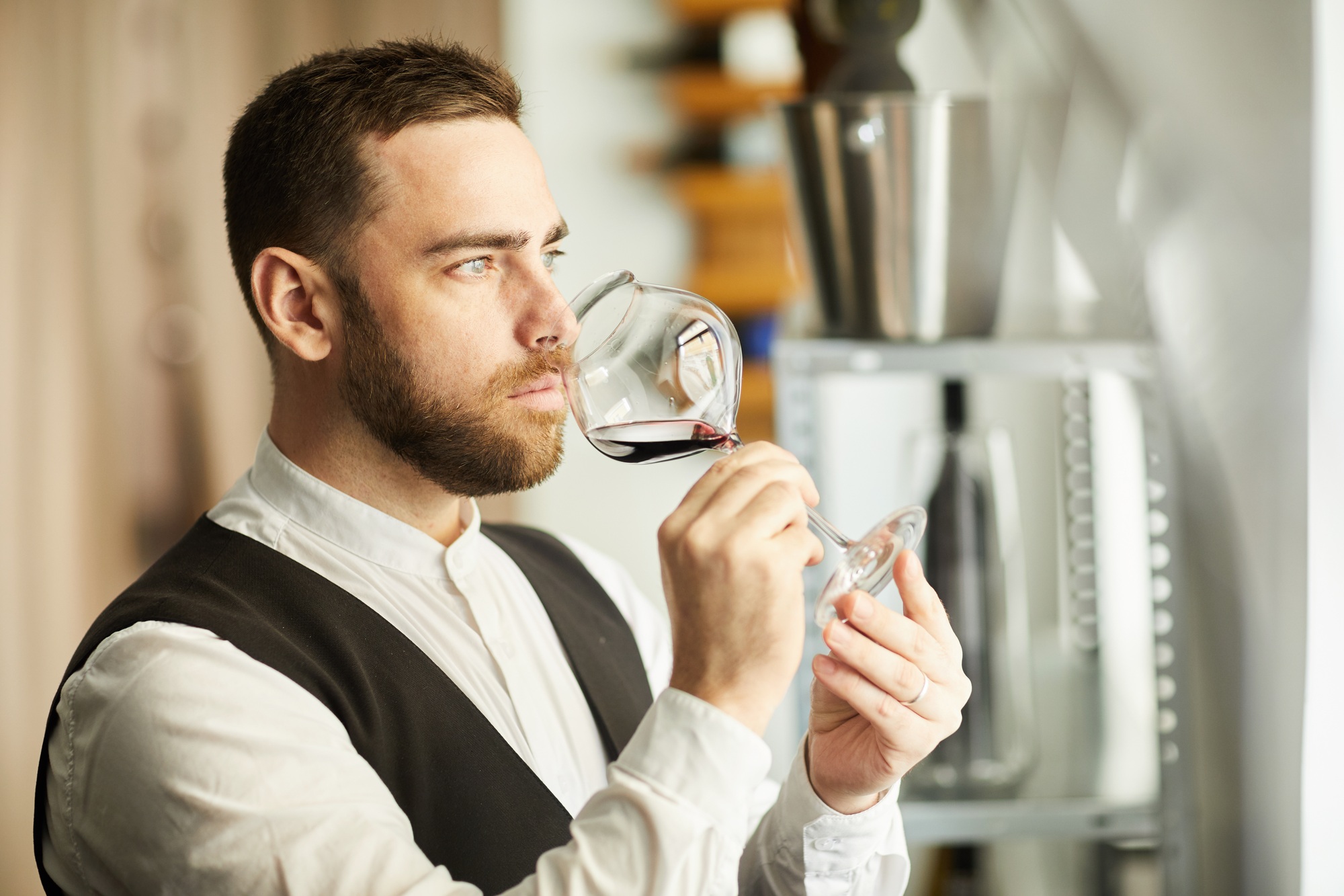 Man Tasting Wine